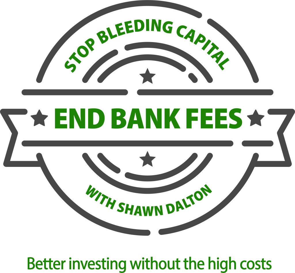 End Bank Fees Logo Graphic